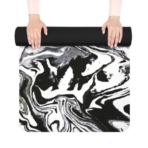 B&W Marble Buttery Soft Premiun Boutique Yoga Mat - Picture 3 of 4